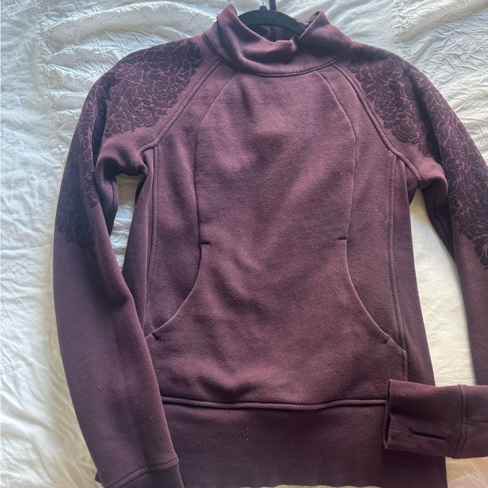 Lululemon Athletica Purple Sweatshirt with Cozy High Collar